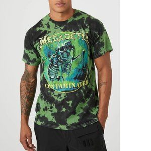 Megadeth Contaminated Logo Tie Dye metal rock Official T-Shirt 2XL NWT